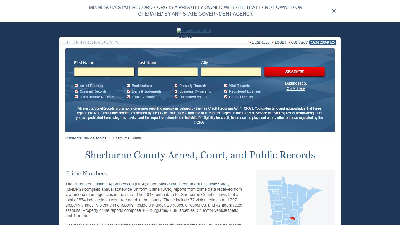 Sherburne County Arrest, Court, and Public Records