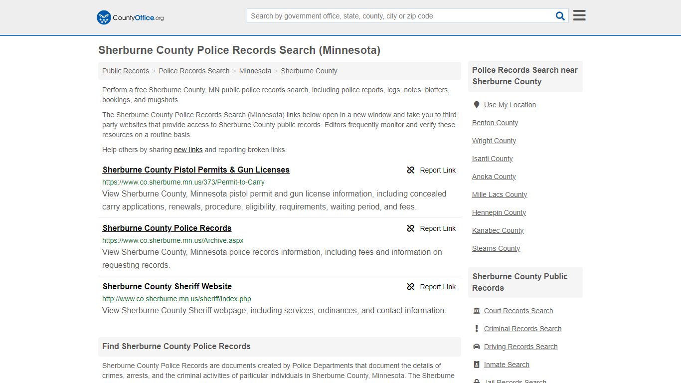 Police Records Search - Sherburne County, MN (Accidents & Arrest Records)